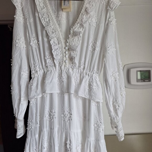 Maje Roxana Lace-Embroidered Midi Dress NEW WITH TAG! RARE SIZE EU36 - Picture 6 of 6